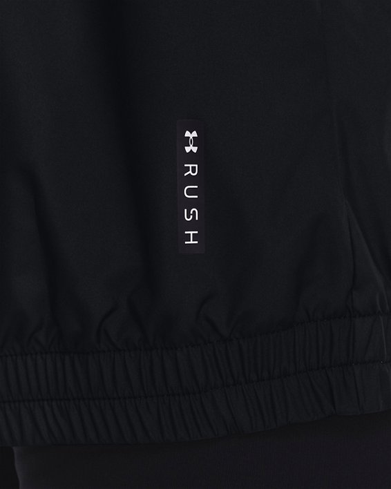 Women's UA RUSH™ Woven Oversized Jacket, Black, pdpMainDesktop image number 4